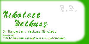 nikolett welkusz business card